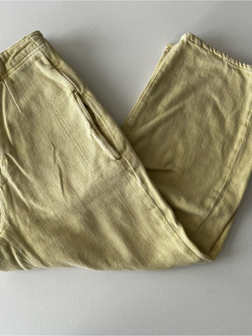 We The Free Light Yellow Women's Mid Riss Barrel Pants 27